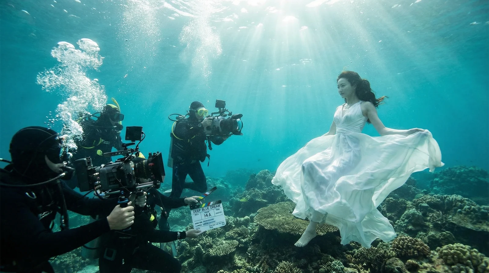 福利姬萝莉岛栏目水下拍摄现场花絮